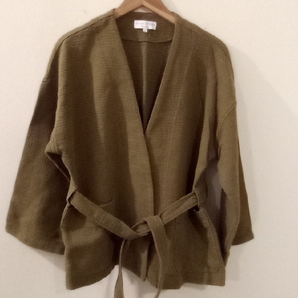 Madewell Texture & Thread Olive Cardigan